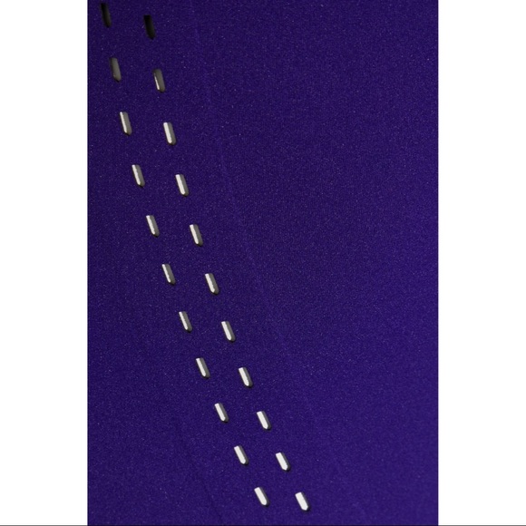 Stella McCartney Adidas Cutout perforated printed stretch TruePur Tank Purple - Picture 4 of 4